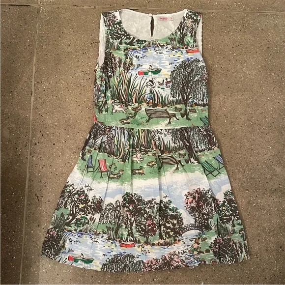 Cath Kidston British Duck Pond Dress, Women’s Size 6 US, 10 UK 🦆🌿🛶 - Picture 3 of 8